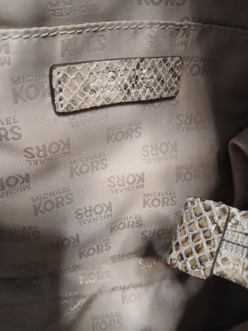 Michael Kors Snake Suede Bag - Picture 2 of 13